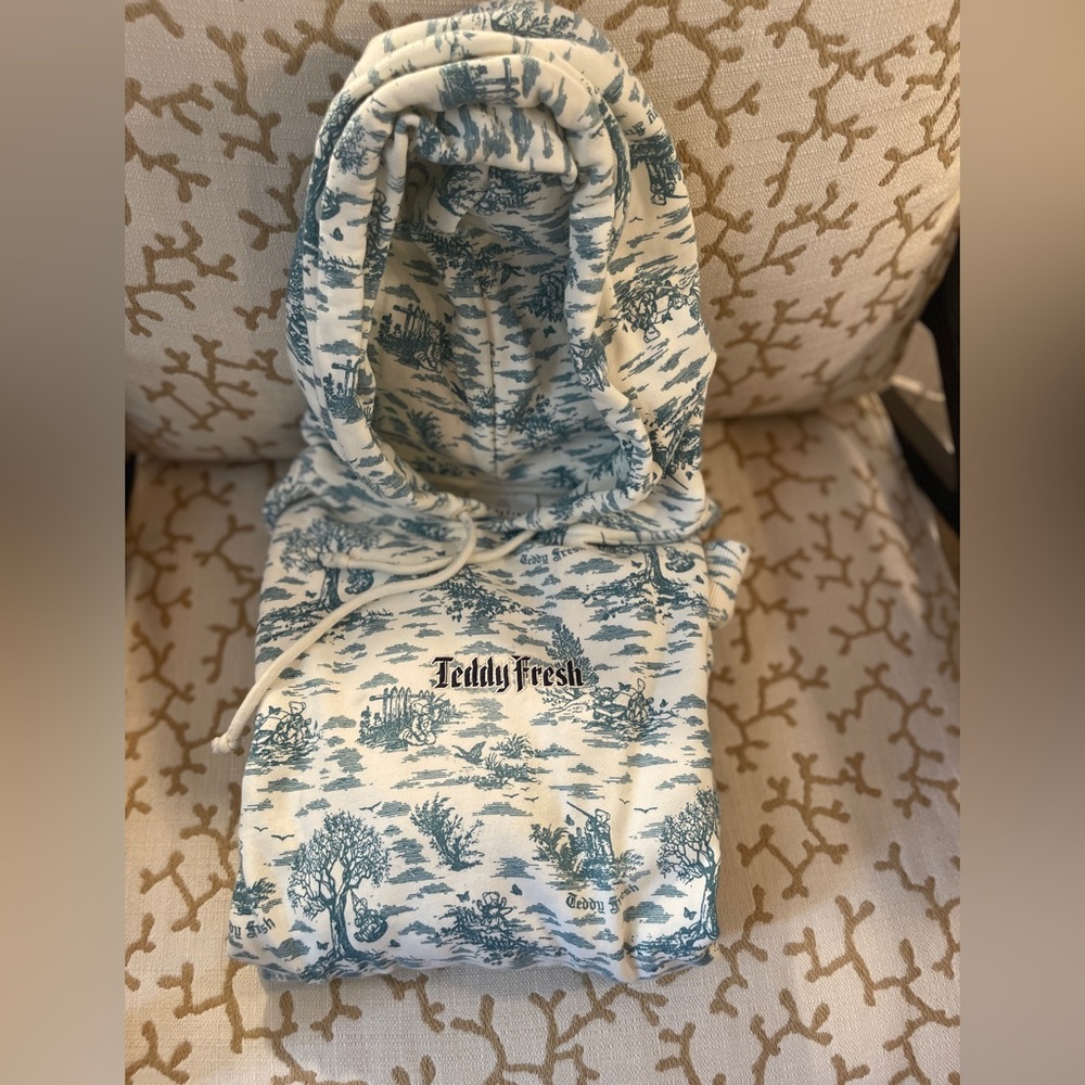 Teddy Fresh Blue Toile Hoodie XS